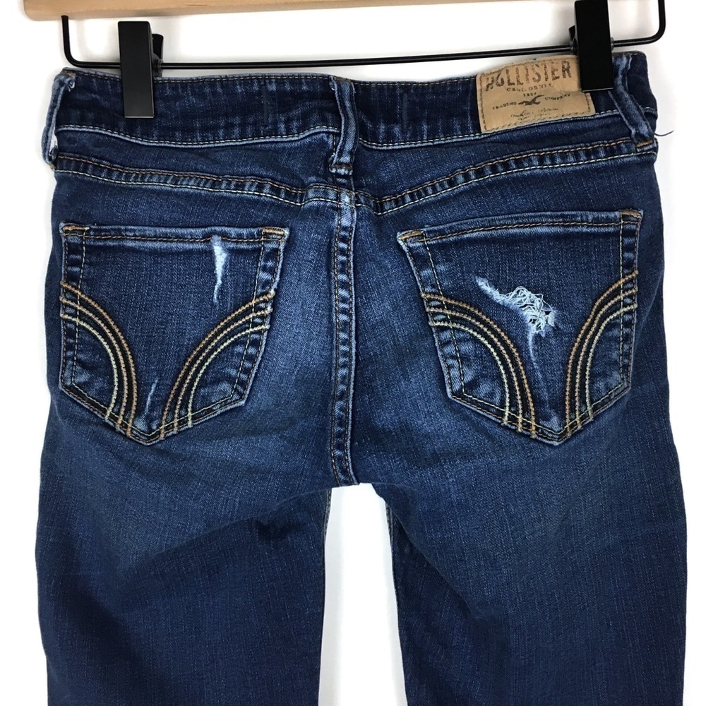 HOLLISTER Jeans Size 0S 24 Skinny Slim Distressed Medium Wash Stretch Denim - Picture 5 of 12